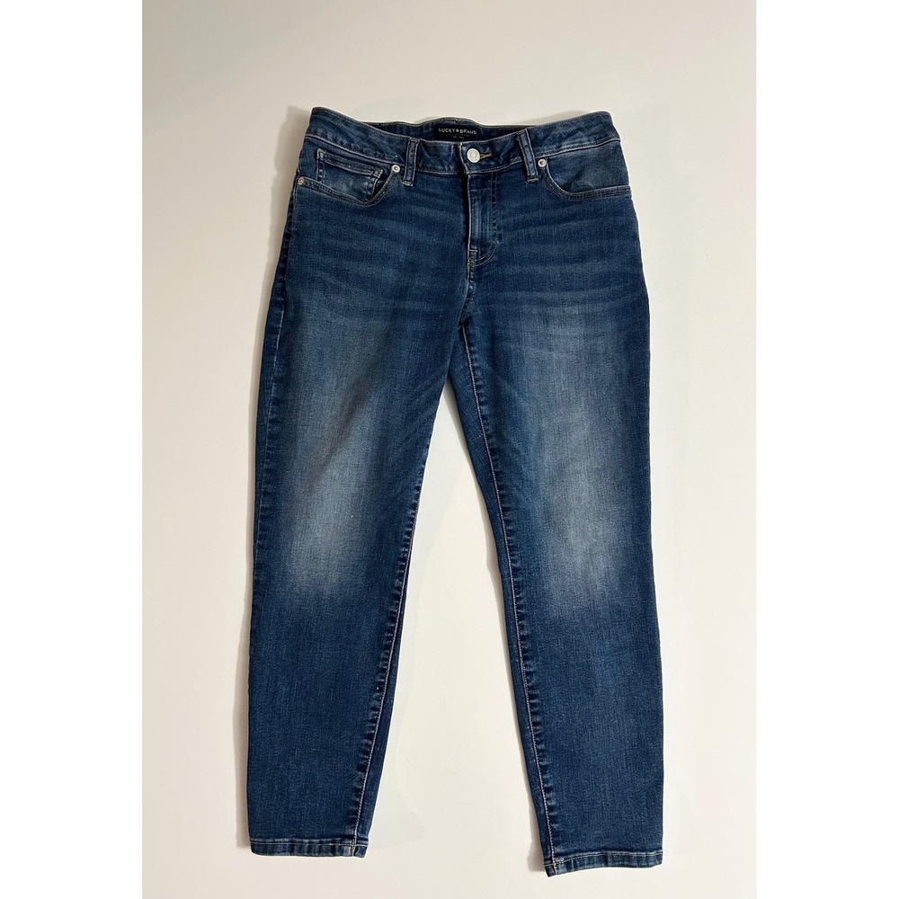 Lucky Brand Lolita Low Rise Crop Jeans Womens 10/30 Medium Wash Denim Blue